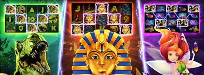 Slots by CYBERNAUTICA Free Mobile Social Casino Games Hero Image